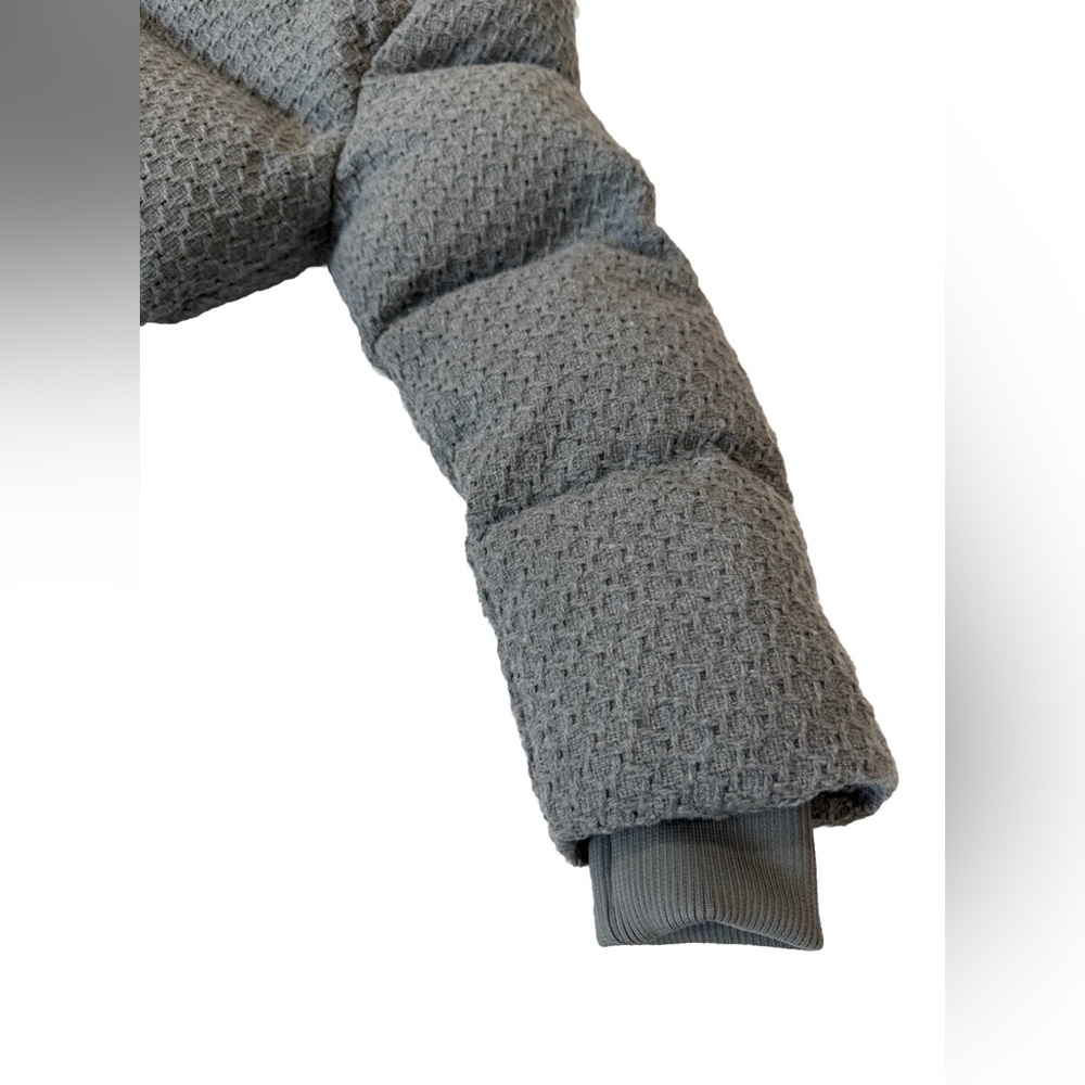 Maniere De Voir Grey Puffer Coat With Hood Size 4 - Picture 9 of 16